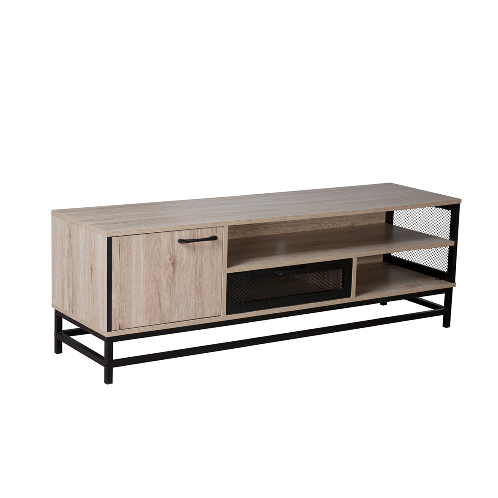 PLEGMA TV STAND SONOMA ΜΑΥΡΟ 140x39x47cm - Image 2