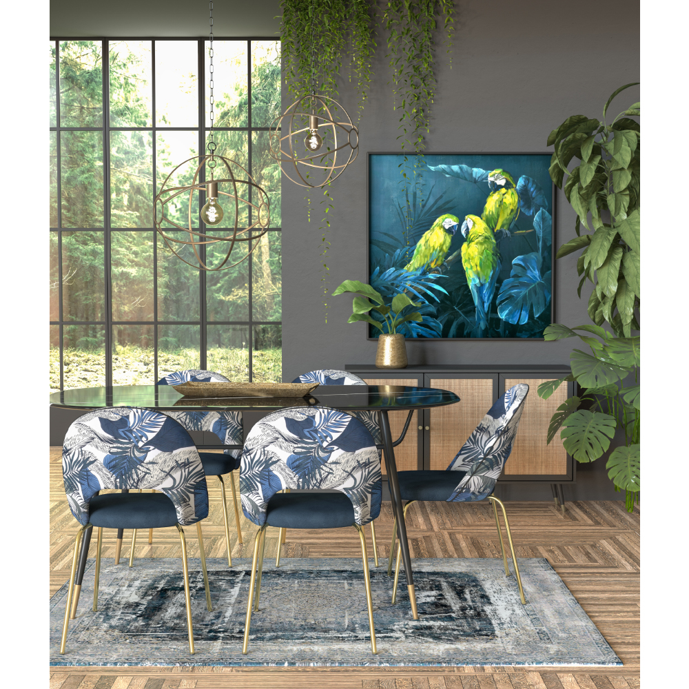 VIENNA ΜΠΟΥΦΕΣ ΜΑΥΡΟ ΜΕ RATTAN 120x39x75.5 - Image 3