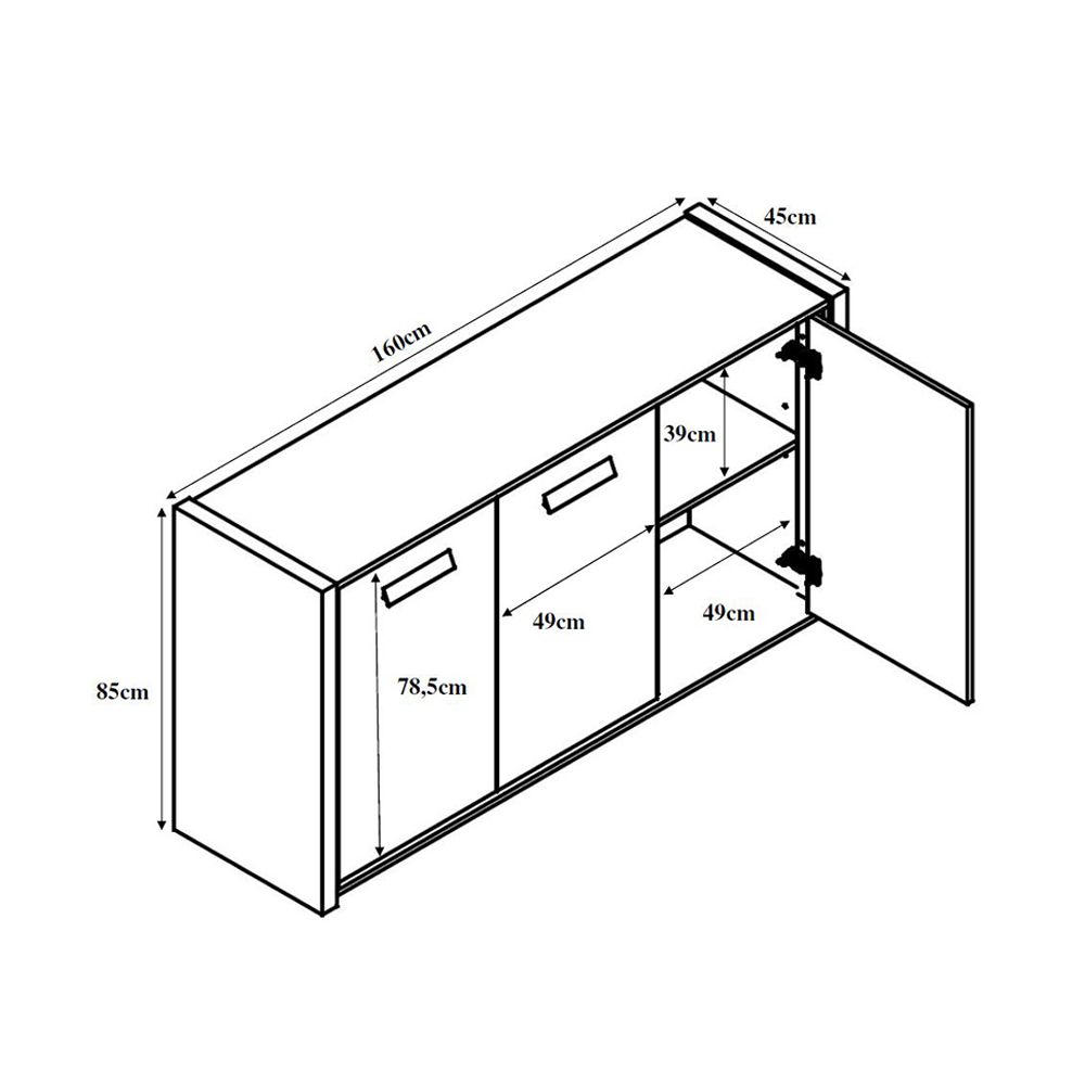BONDI 2 ΜΠΟΥΦΕΣ SONOMA ΣΚΟΥΡΟ CEMENT 160x45x85 - Image 2