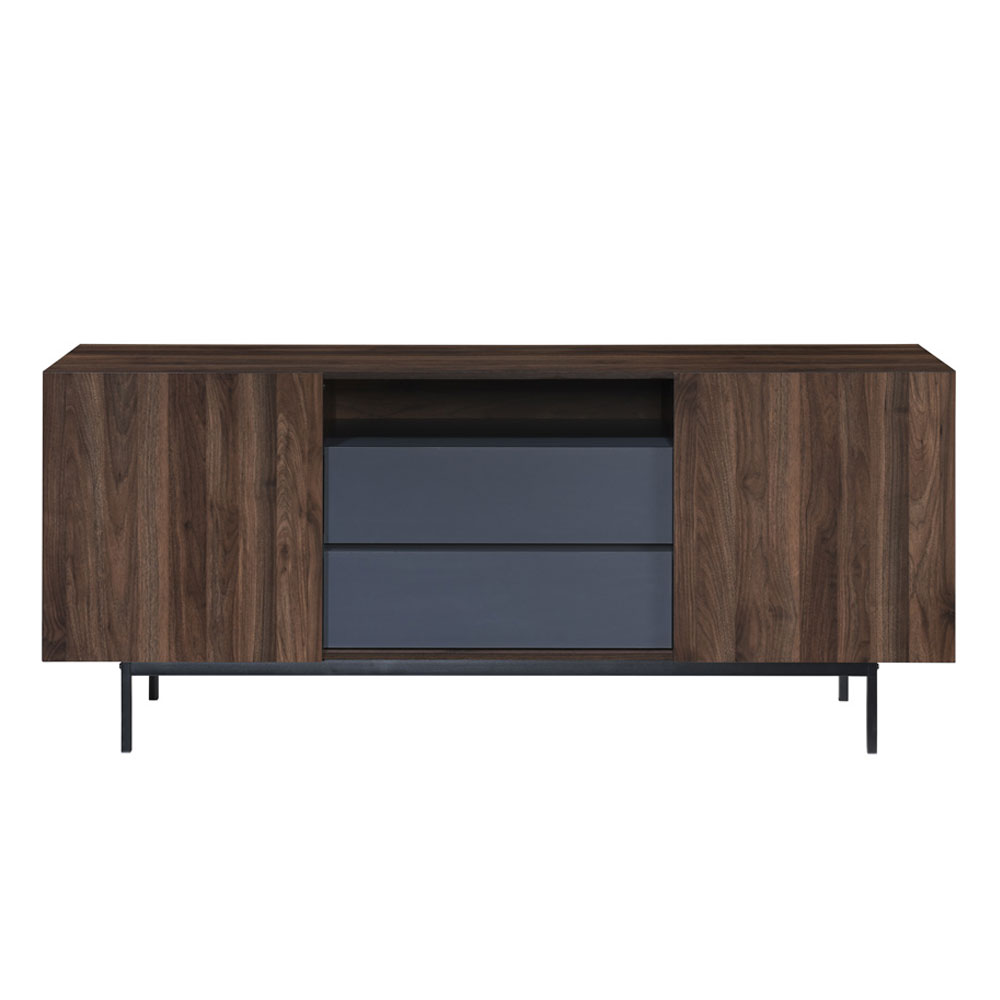 GROOVES ΜΠΟΥΦΕΣ 2ΠΟΡΤΕΣ 2ΣΥΡΤΑΡΙΑ ΚΑΡΥΔΙ ΓΚΡΙ 180x40x80 - Image 3
