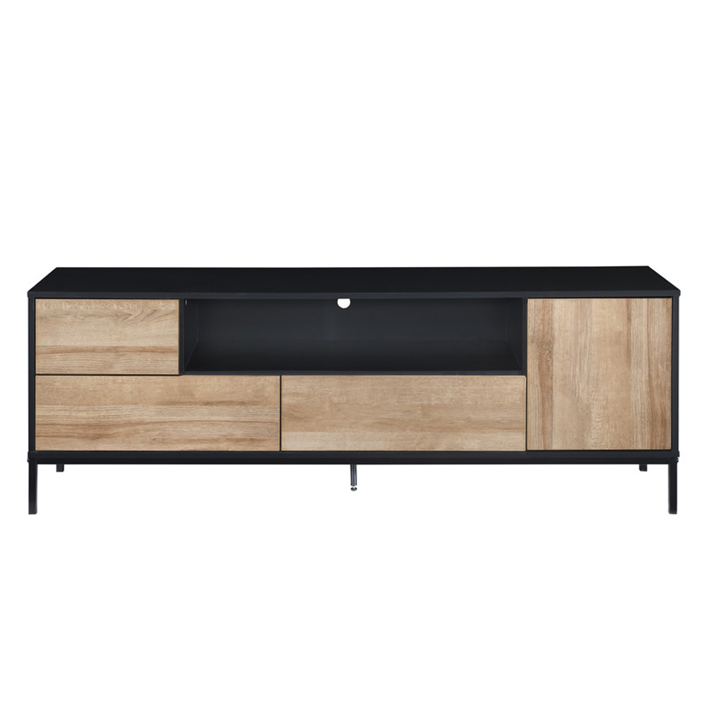 BLACKBIRD TV STAND RIVIERA OAK ΜΑΥΡΟ 160x40.5x58 - Image 3