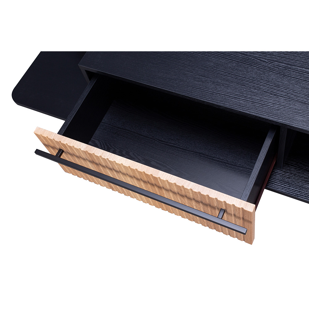 ORIGAMI TV STAND 1ΣΥΡΤΑΡΙ ΜΑΥΡΟ SONOMA 160x39.5x50 - Image 5