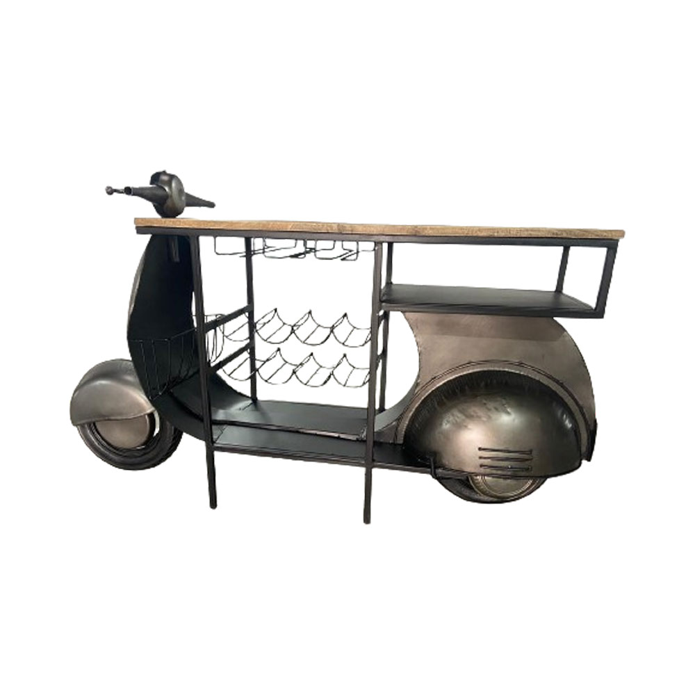 SCOOTER ΚΟΝΣΟΛΑ BAR GUNMETAL ΦΥΣΙΚΟ 183x51x102 - Image 2