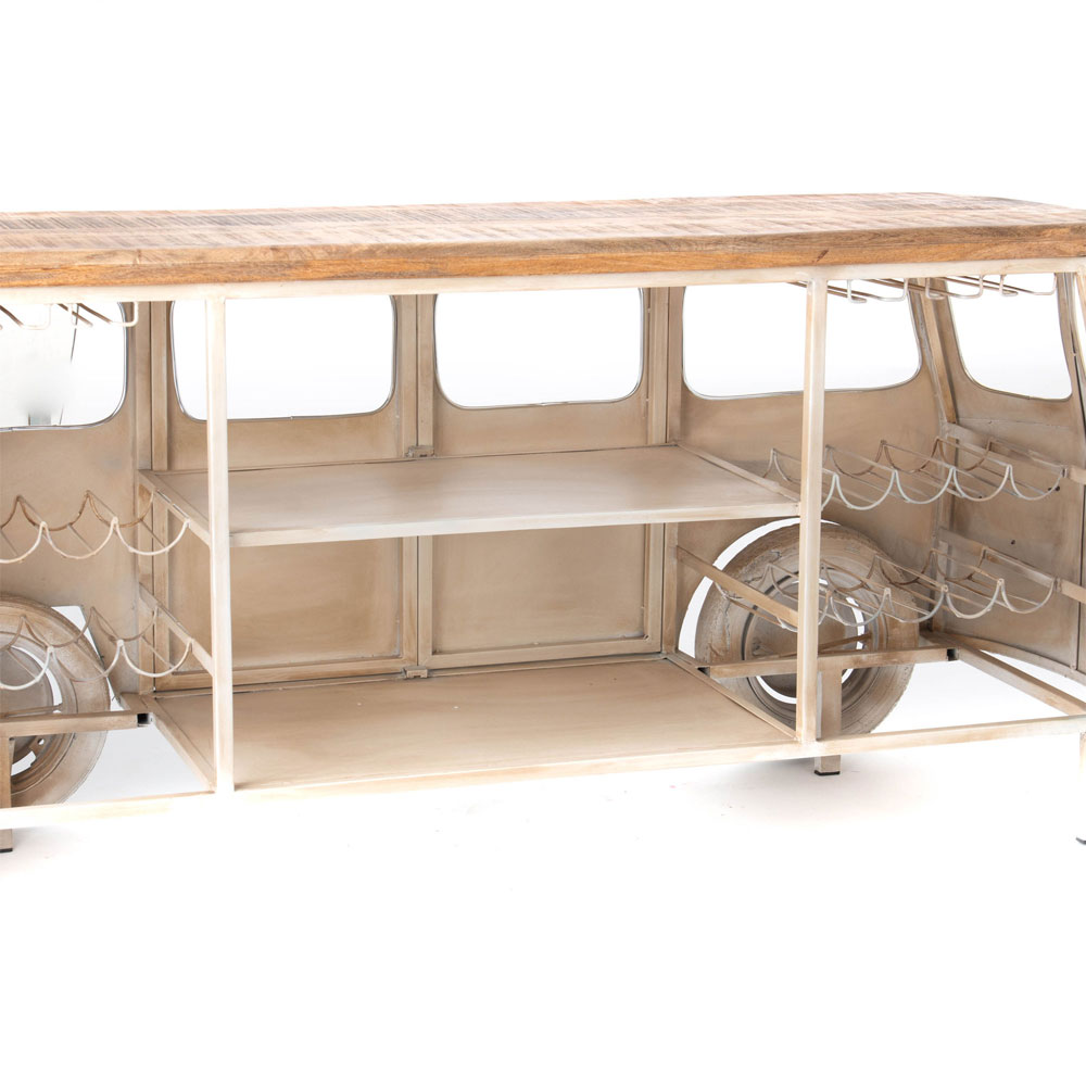 PEACE VAN ΚΟΝΣΟΛΑ BAR ΚΙΤΡΙΝΟ ΛΕΥΚΟ 221x62x97 - Image 5
