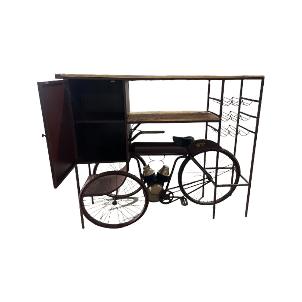 TRICYCLE ΚΟΝΣΟΛΑ BAR BORDEAUX ΦΥΣΙΚΟ 178x53x145 - Image 2