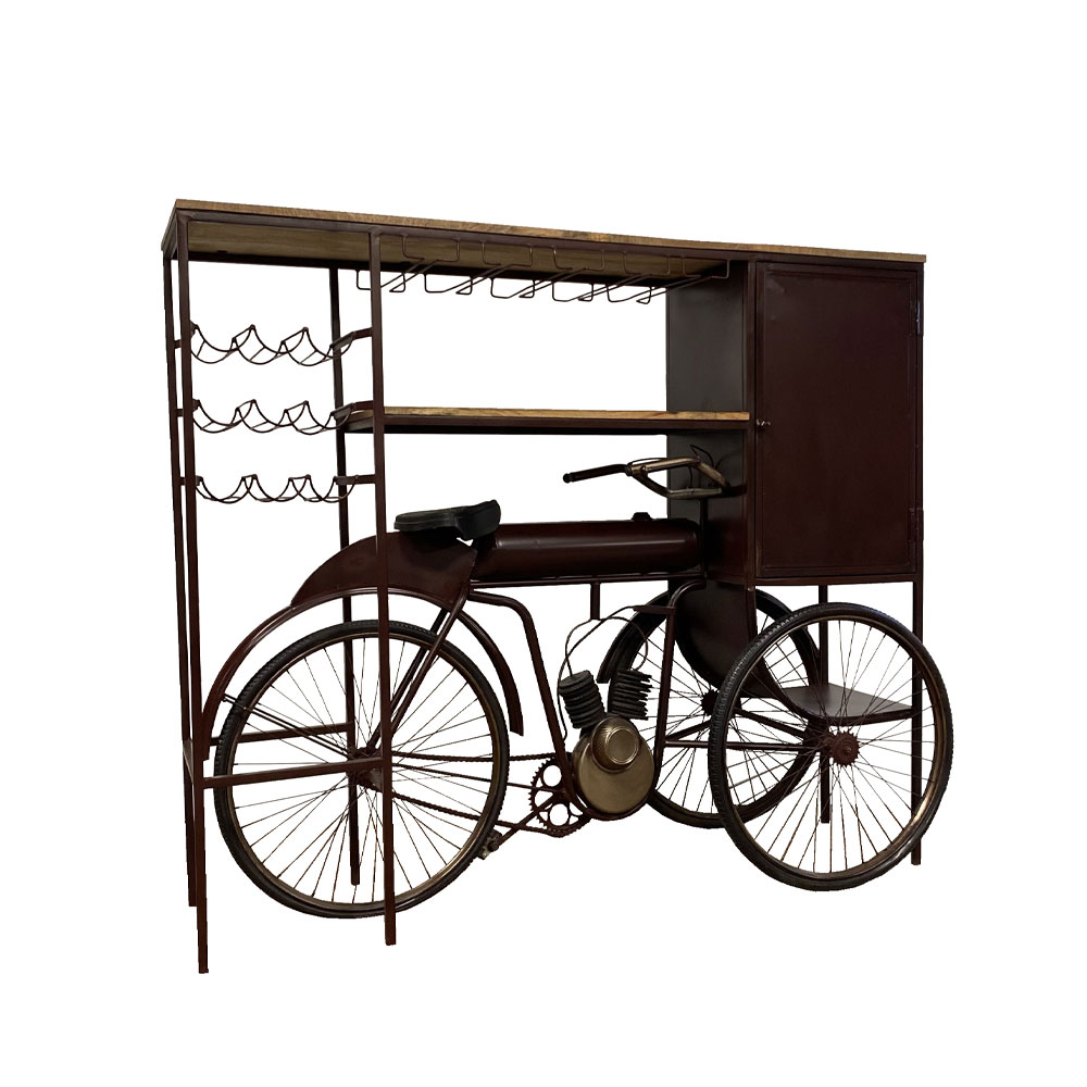 TRICYCLE ΚΟΝΣΟΛΑ BAR BORDEAUX ΦΥΣΙΚΟ 178x53x145 - Image 3