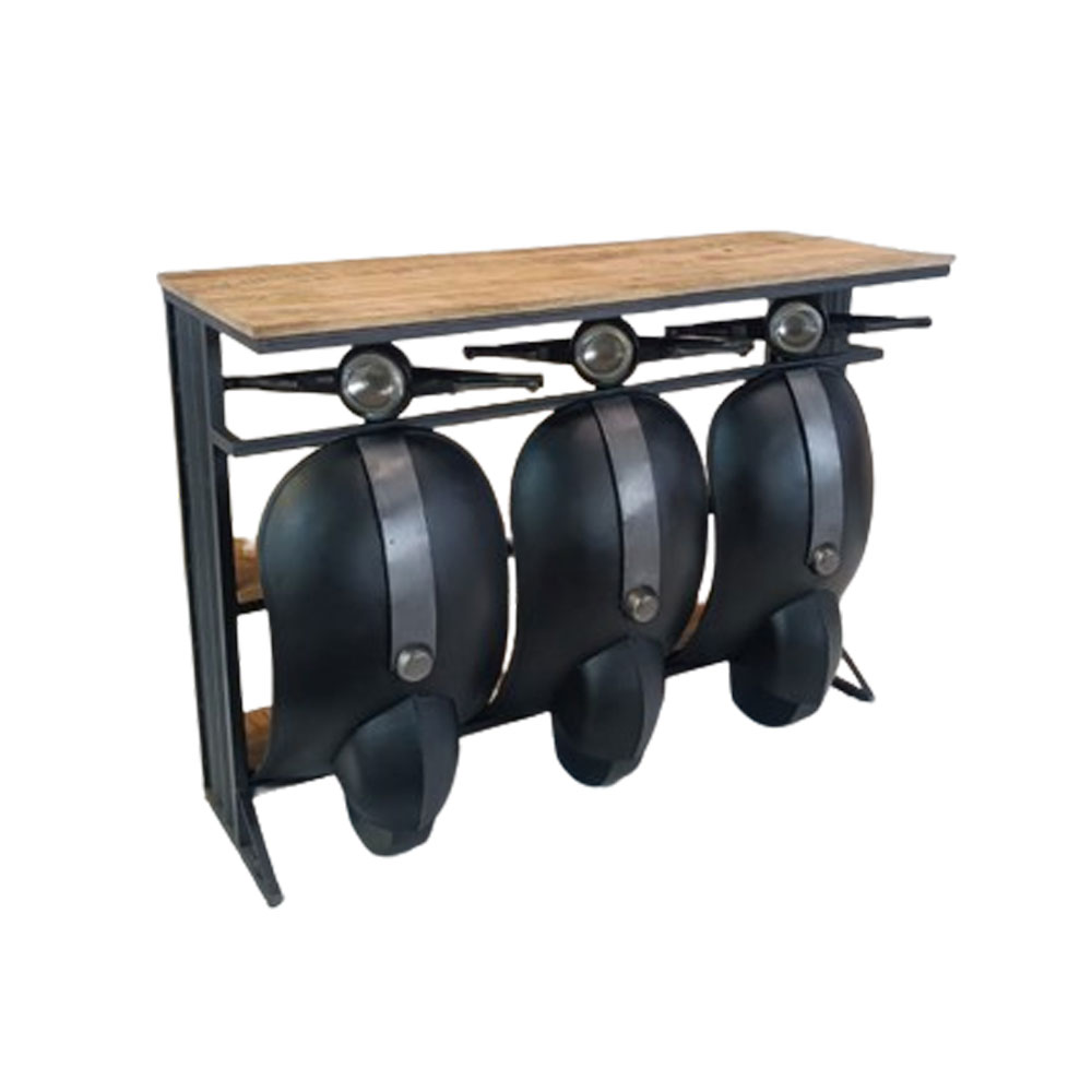 VESPA ΚΟΝΣΟΛΑ ΜΑΥΡΟ ΑΣΗΜΙ ΦΥΣΙΚΟ 138x52x100 - Image 2