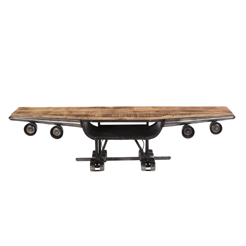 WINGS TV STAND GUNMETAL ΦΥΣΙΚΟ 188x44x44 - Image 2