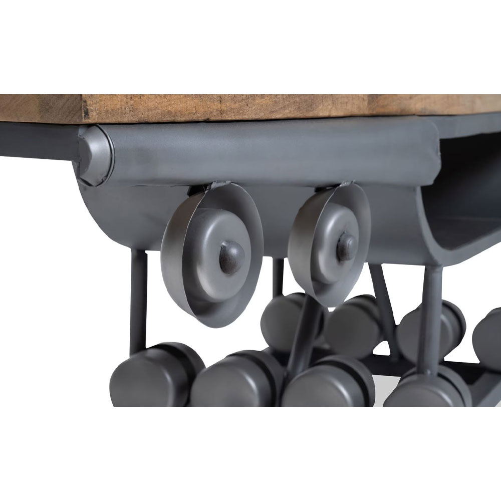 WINGS TV STAND GUNMETAL ΦΥΣΙΚΟ 188x44x44 - Image 3