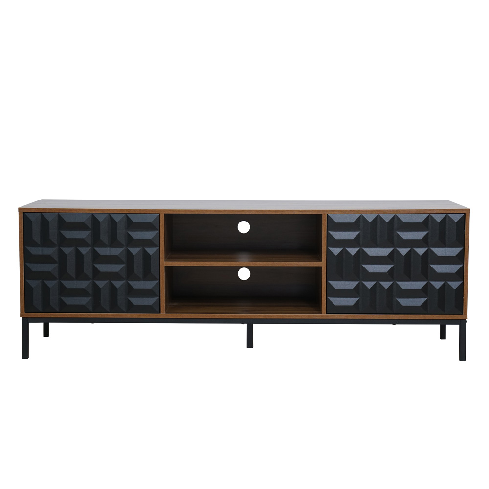 ZUMA TV STAND ΚΑΡΥΔΙ ΜΑΥΡΟ 160x40x54.5 - Image 2