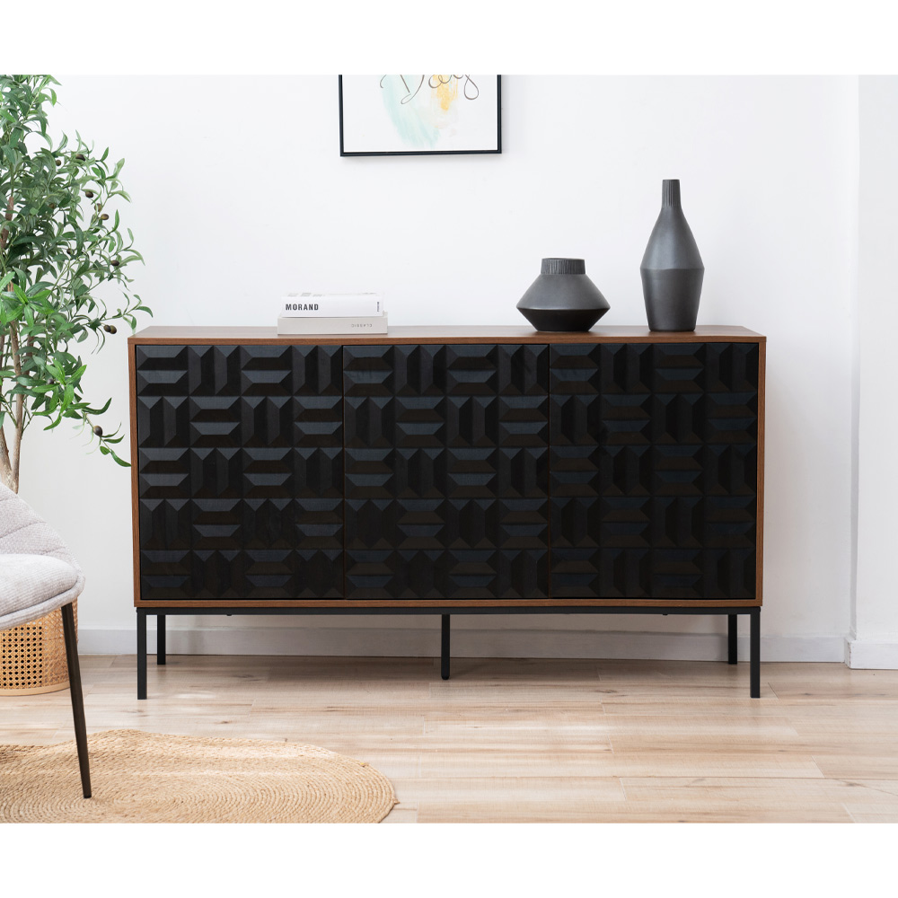 ZUMA ΜΠΟΥΦΕΣ ΚΑΡΥΔΙ ΜΑΥΡΟ 148x40x85.5 - Image 2