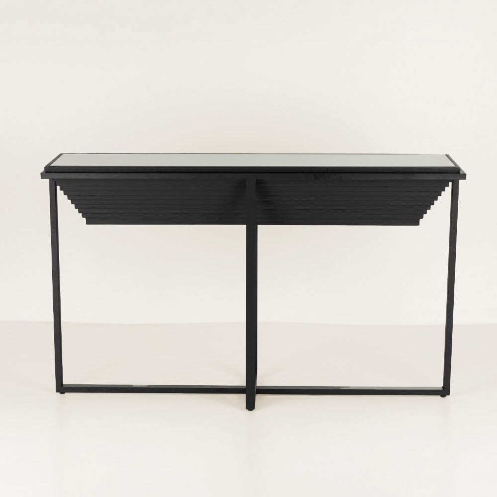 CHEOPS ΚΟΝΣΟΛΑ ΜΑΥΡΟ 134x32x82cm - Image 3