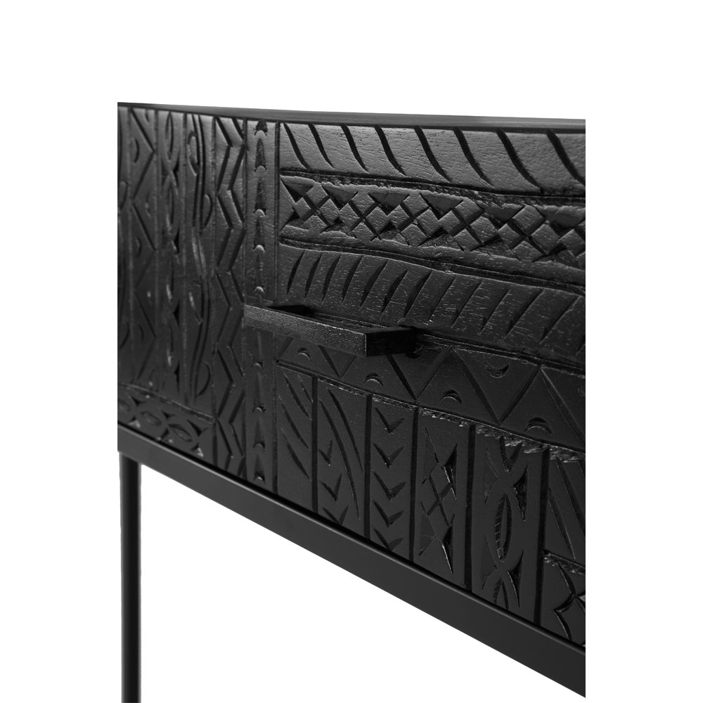 AZTEC ΚΟΝΣΟΛΑ 2ΣΥΡΤΑΡΙΑ ΜΑΥΡΟ 120x35x90 - Image 4
