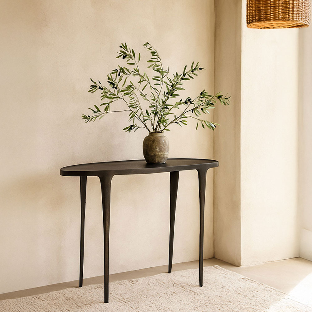 LANDING ΚΟΝΣΟΛΑ ΜΑΥΡΟ 110x43x80cm - Image 2