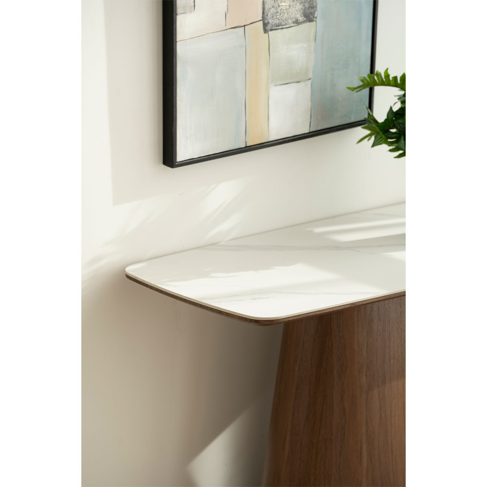 TOTEM ΚΟΝΣΟΛΑ ΚΑΡΥΔΙ ΛΕΥΚΟ ΜΕ ΟΨΗ ΜΑΡΜΑΡΟΥ 120x50x76 - Image 2