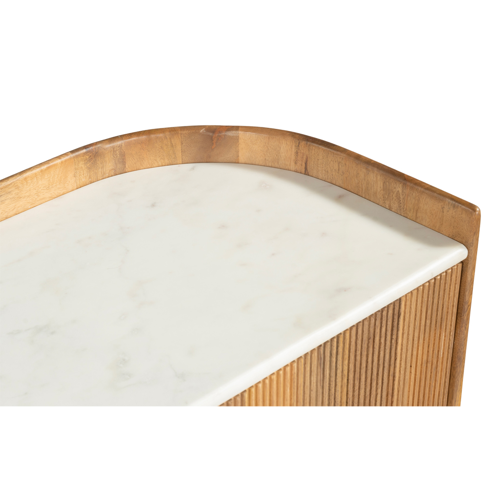 ORGANIC BITTER TV STAND 2ΠΟΡΤΕΣ ΚΑΡΥΔΙ ΛΕΥΚΟ 147x45x50 - Image 3