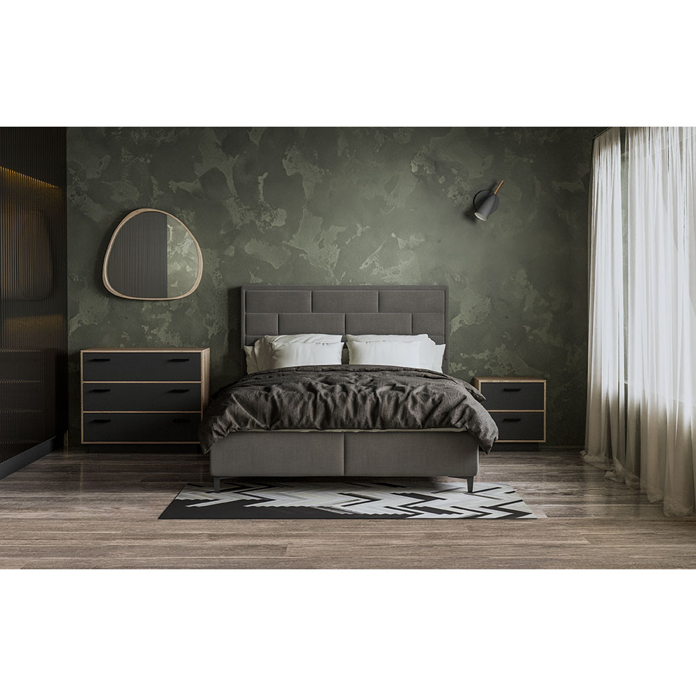 IMAGE ΣΥΡΤΑΡΙΕΡΑ 3ΣΥΡΤΑΡΙΑ SONOMA ΓΚΡΙ ΣΚΟΥΡΟ 90x45xH78cm - Image 2