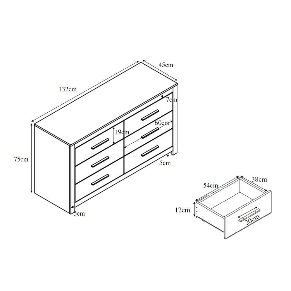 DODO ΣΥΡΤΑΡΙΕΡΑ OAK ΣΚΟΥΡΟ 132x45x75 - Image 5