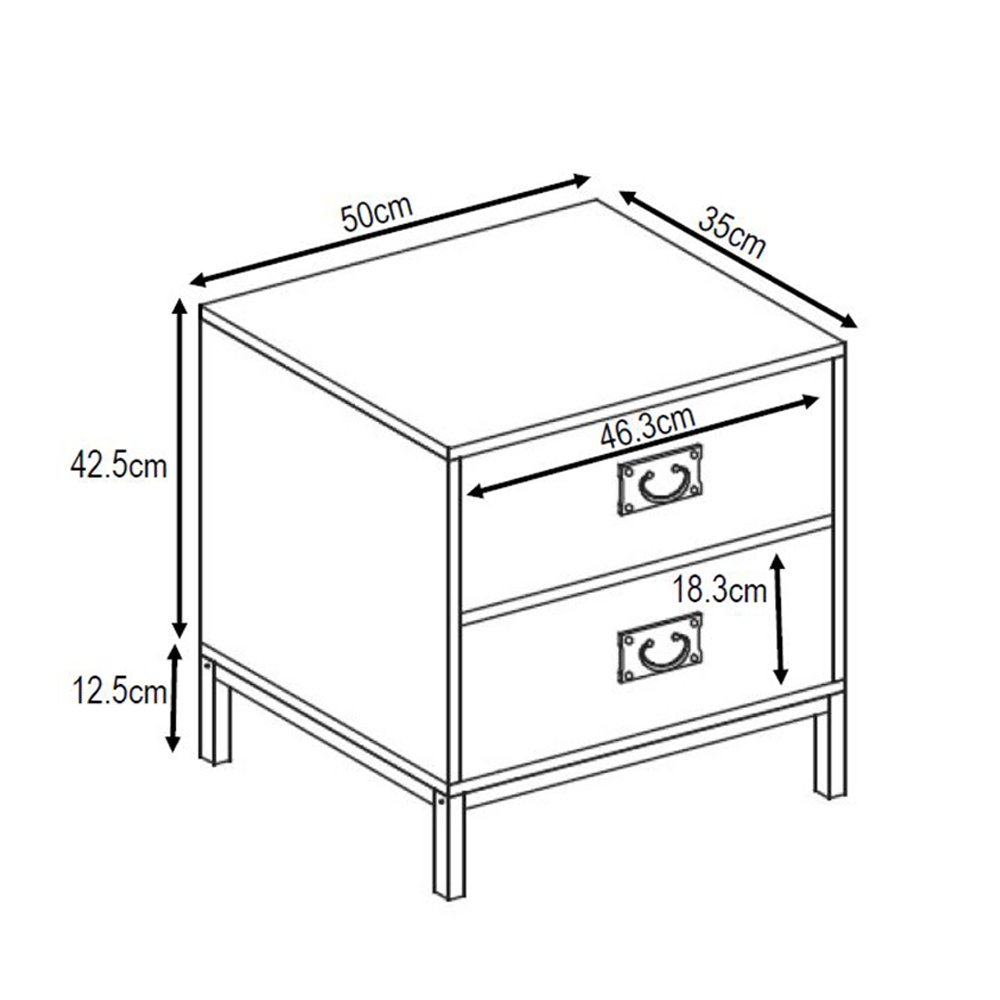 RUBIK ΚΟΜΟΔΙΝΟ 2ΣΥΡΤΑΡΙΑ CEMENT ΑΝΟΙΧΤΟ ΜΕ PATTERN 50x35x55 - Image 2