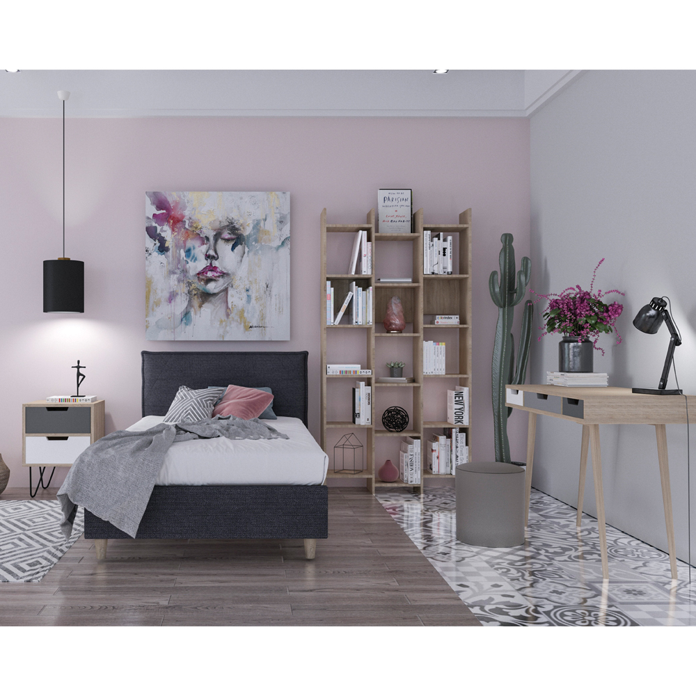 ARTIC ΚΟΜΟΔΙΝΟ SONOMA ΓΚΡΙ ΛΕΥΚΟ 45x39x59.5 - Image 2