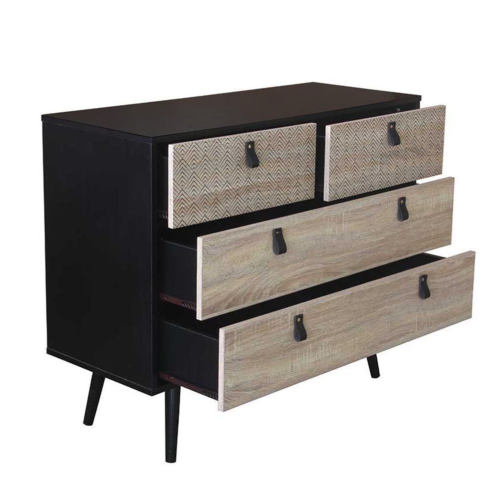 OMNIA ΣΥΡΤΑΡΙΕΡΑ ΜΑΥΡΟ SONOMA ΜΕ PATTERN 98.5x39x81.5 - Image 4