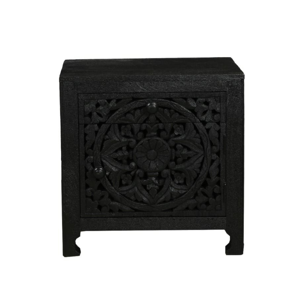 VOLCANO ΚΟΜΟΔΙΝΟ 1ΠΟΡΤΑ 1ΣΥΡΤΑΡΙ ΜΑΥΡΟ 50x40x50 - Image 3