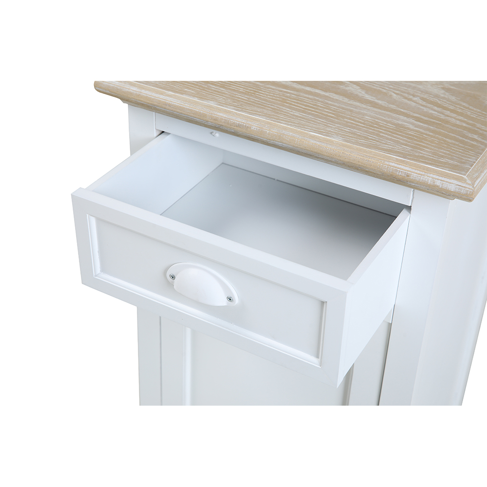 KIMOLOS ΚΟΜΟΔΙΝΟ 1ΠΟΡΤΑ 1ΣΥΡΤΑΡΙ ΛΕΥΚΟ ΦΥΣΙΚΟ 43x35x71 - Image 3