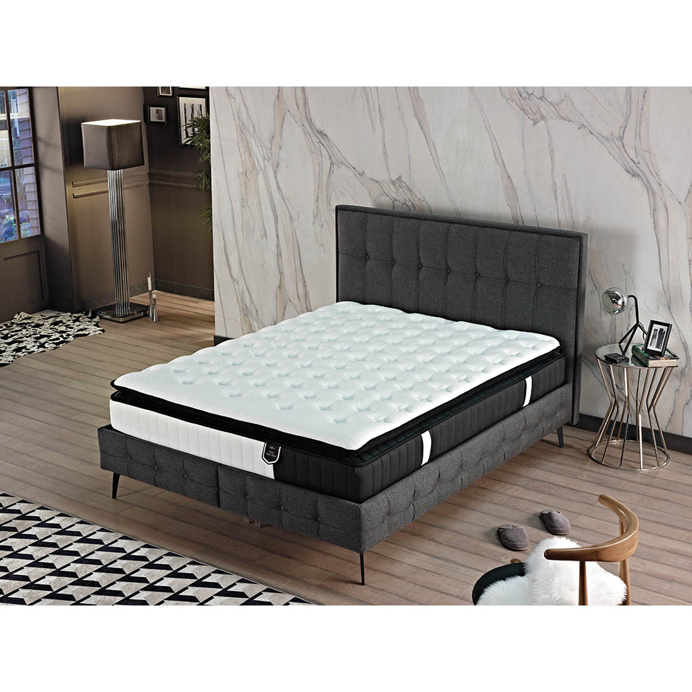 VISCO ALOE VERA ROLL PACK ΣΤΡΩΜΑ 160x200cm ΛΕΥΚΟ ΑΝΘΡΑΚΙ 200x160x31 - Image 3