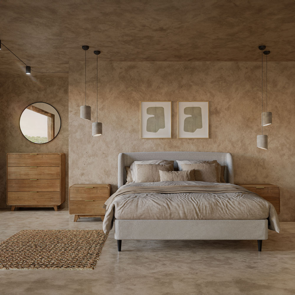 TEDDY ΚΡΕΒΑΤΙ (ΓΙΑ ΣΤΡΩΜΑ 160x200cm) ΓΚΡΙ ΑΝΟΙΧΤΟ 221x171.5x111 - Image 3