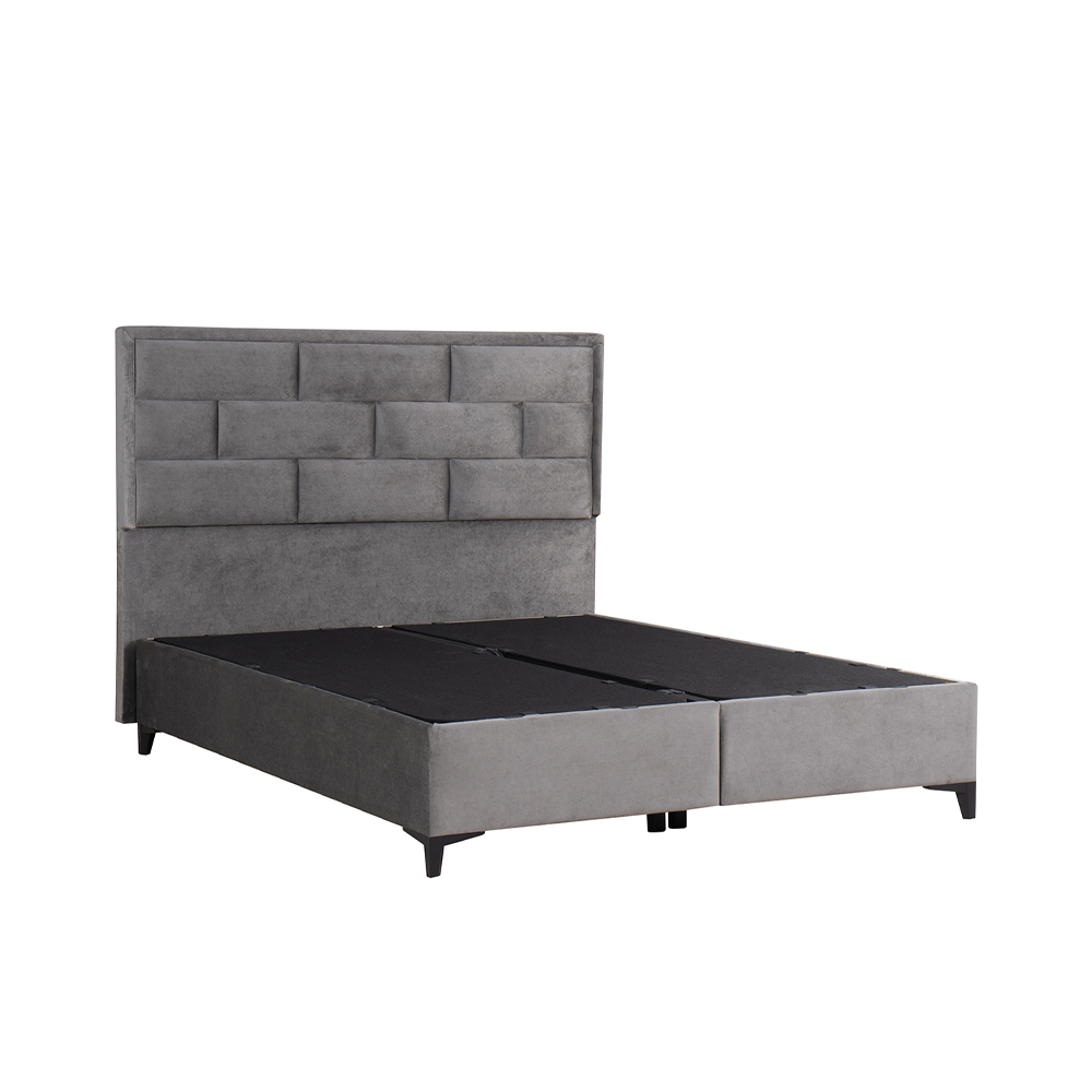 BRICK ΚΡΕΒΑΤΙ ΜΕ ΑΠΟΘΗΚ. ΧΩΡΟ (ΓΙΑ ΣΤΡΩΜΑ 160x200cm) ΓΚΡΙ 07-450 215x165x121 - Image 5