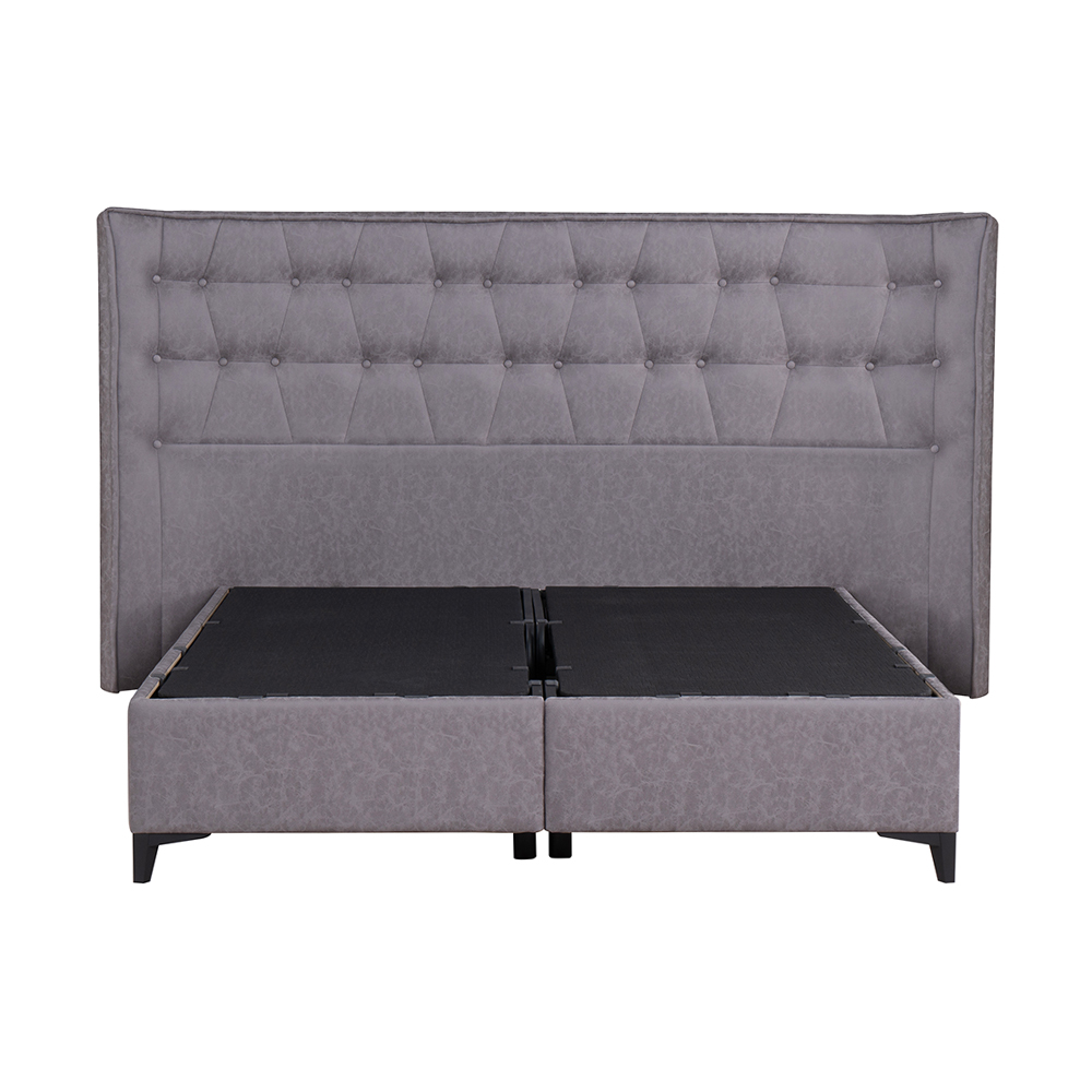 ORIGAMI ΚΡΕΒΑΤΙ ΜΕ ΑΠΟΘΗΚ. ΧΩΡΟ (ΓΙΑ ΣΤΡΩΜΑ 160x200cm) ΓΚΡΙ 26-902 218x222xH122cm - Image 5