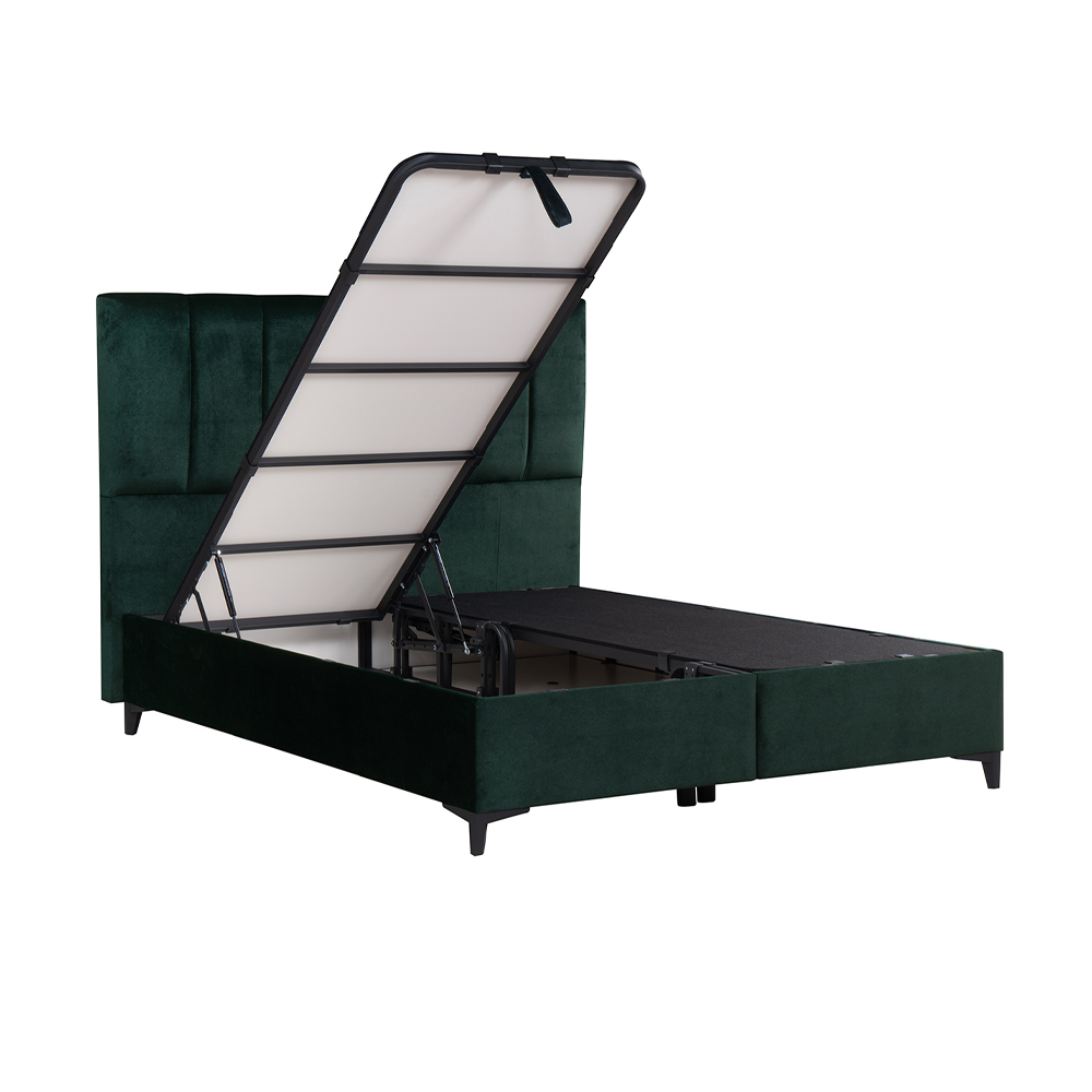 STICKS ΚΡΕΒΑΤΙ ΜΕ ΑΠΟΘΗΚ. ΧΩΡΟ (ΓΙΑ ΣΤΡΩΜΑ 160x200cm) ΠΡΑΣΙΝΟ 37-911 223x166x120 - Image 3