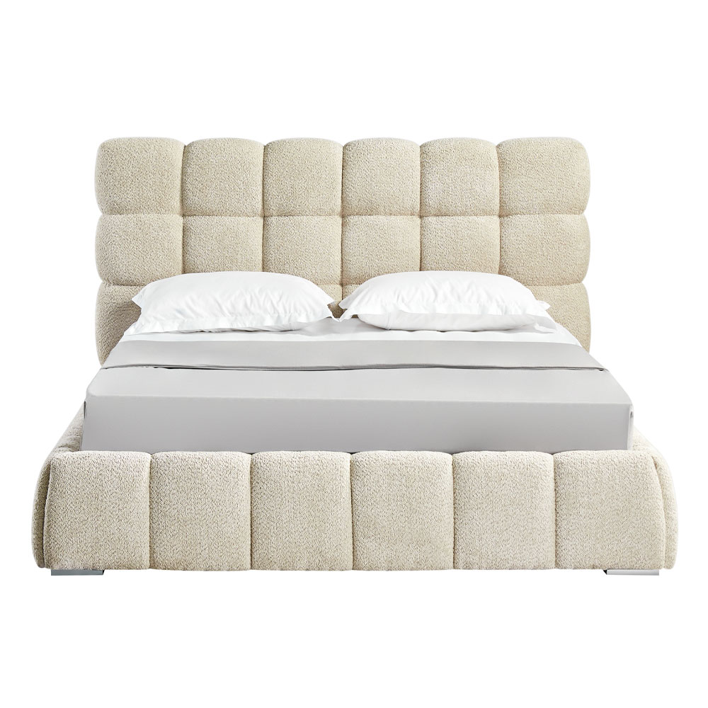 PUFFY ΚΡΕΒΑΤΙ (ΓΙΑ ΣΤΡΩΜΑ 160x200cm) BEIGE 227x185x120 - Image 3