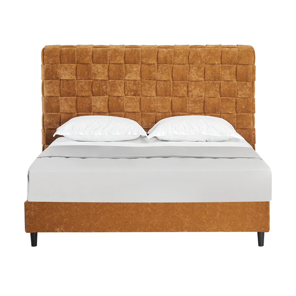 BALZAK ΚΡΕΒΑΤΙ (ΓΙΑ ΣΤΡΩΜΑ 160x200cm) CAMEL 222x186x130 - Image 2