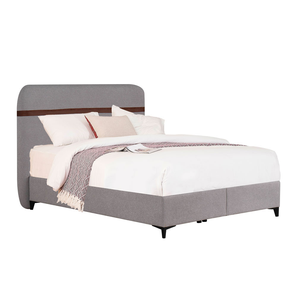 LINEA ΚΡΕΒΑΤΙ ΜΕ ΑΠΟΘΗΚ. ΧΩΡΟ (ΓΙΑ ΣΤΡΩΜΑ 160x200cm) BEIGE 07-957 ΚΑΦΕ 27-902 208x167x130