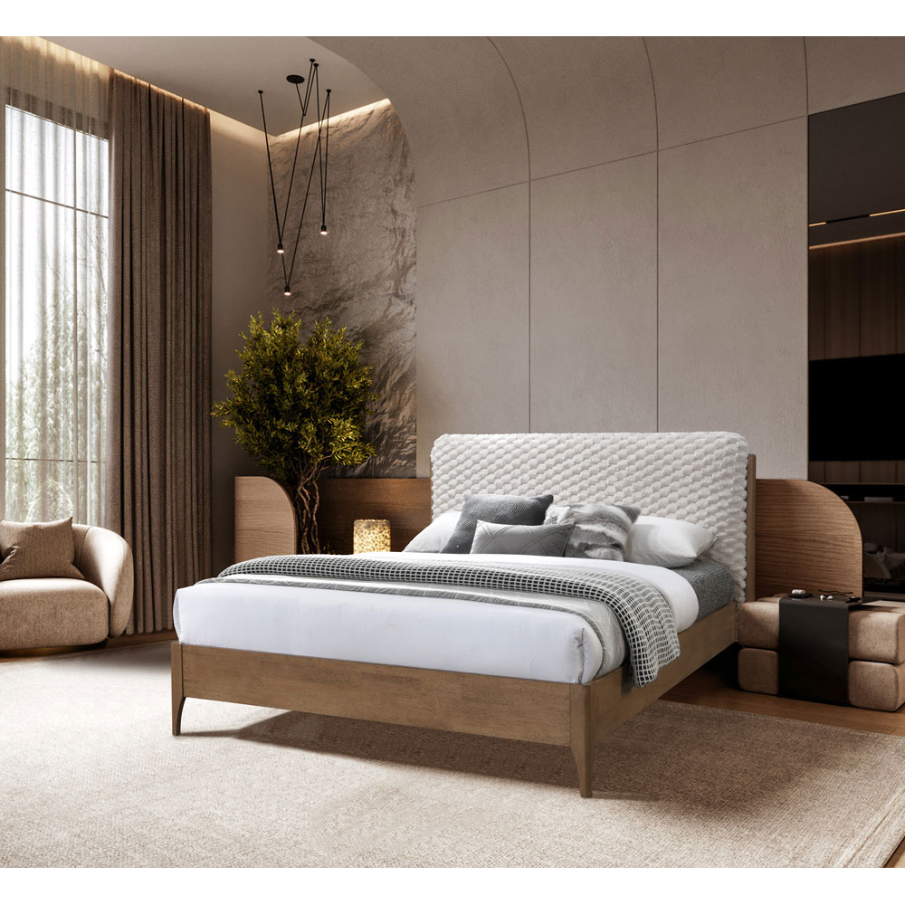 LORDY ΚΡΕΒΑΤΙ (ΓΙΑ ΣΤΡΩΜΑ 160x196cm) CREAM 207.5x177x103.5 - Image 2