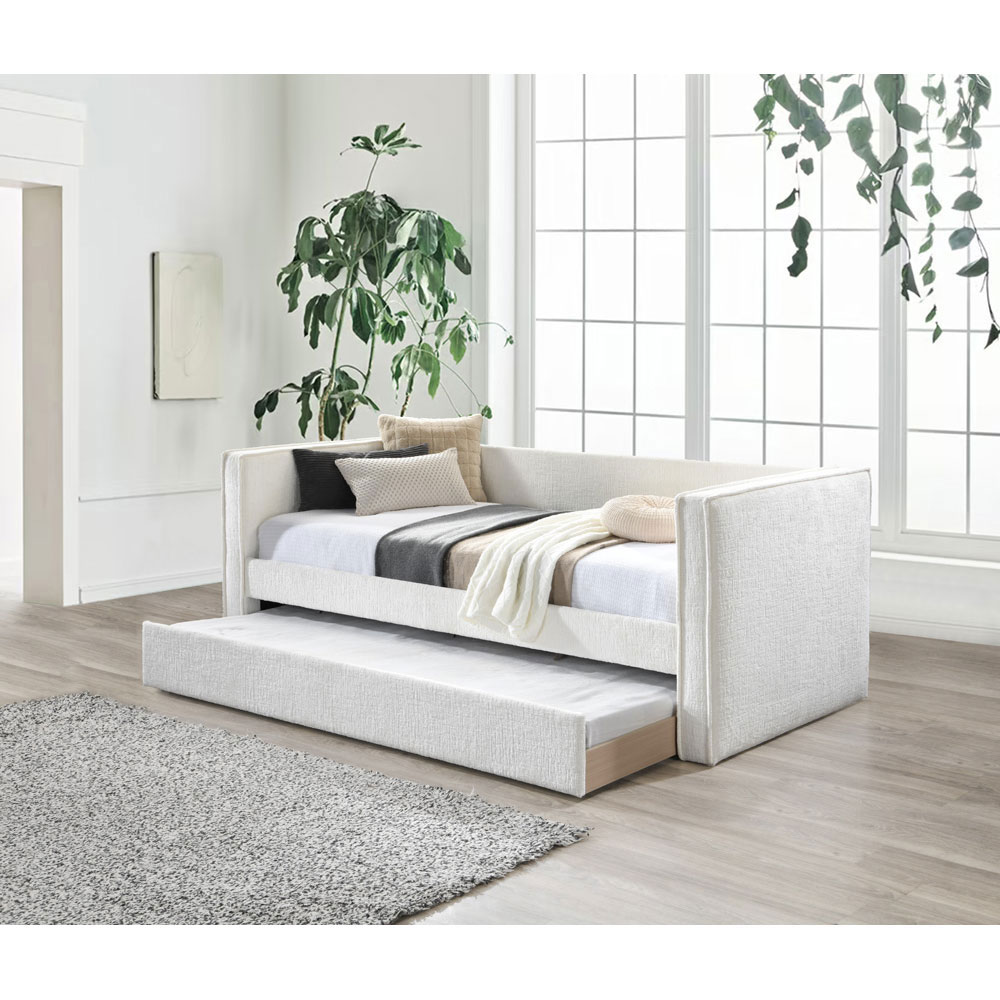 CALMO ΚΑΝΑΠΕΣ ΚΡΕΒΑΤΙ (ΓΙΑ ΣΤΡΩΜΑ 90x190cm) CREAM 222x99x84.2 - Image 2