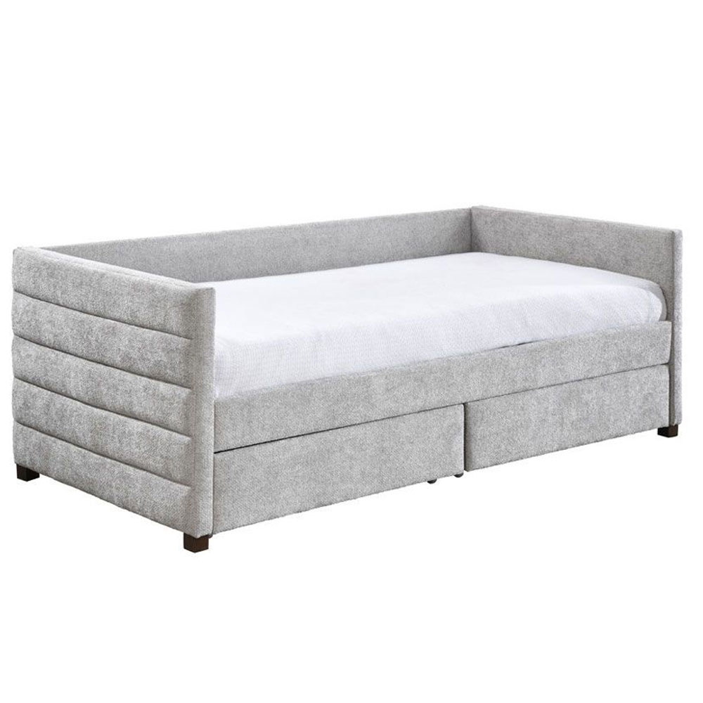 SUENO ΚΑΝΑΠΕΣ ΚΡΕΒΑΤΙ (ΓΙΑ ΣΤΡΩΜΑ 90x190cm) ΓΚΡΙ ΑΝΟΙΧΤΟ 209x99.5x76