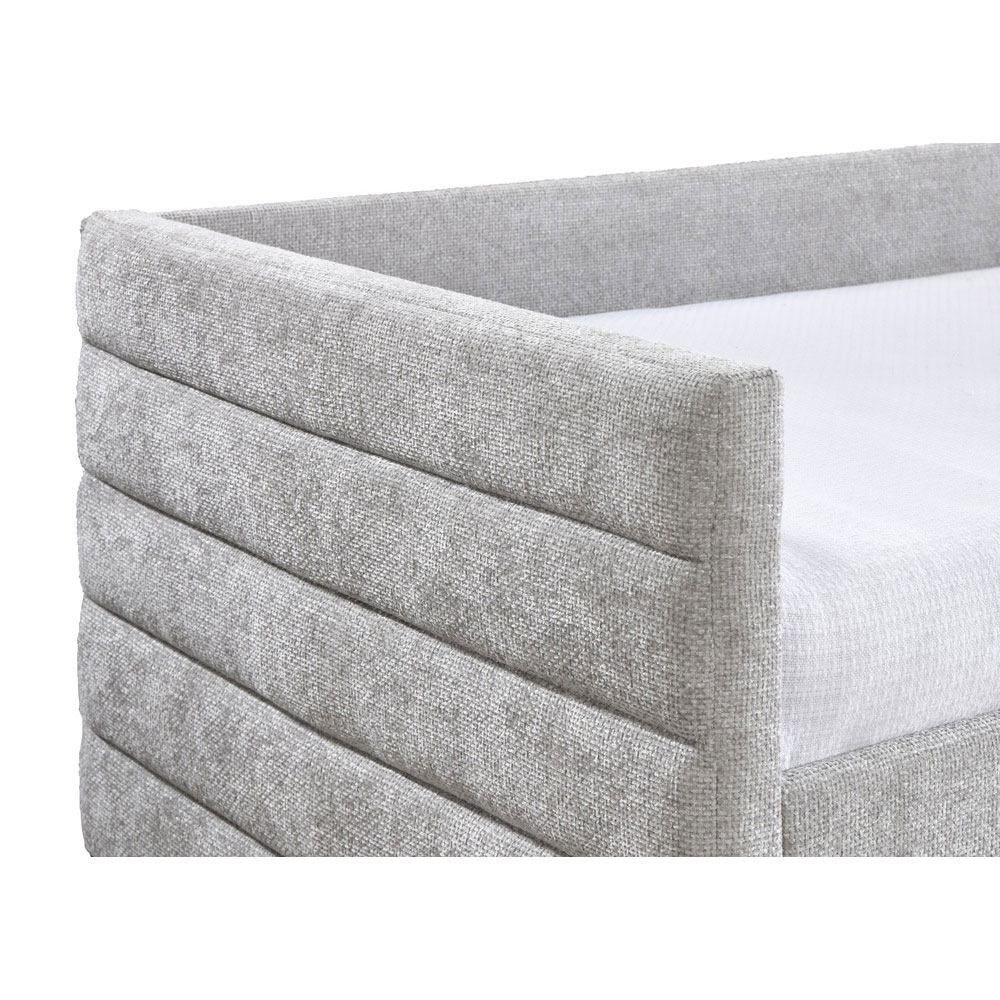 SUENO ΚΑΝΑΠΕΣ ΚΡΕΒΑΤΙ (ΓΙΑ ΣΤΡΩΜΑ 90x190cm) ΓΚΡΙ ΑΝΟΙΧΤΟ 209x99.5x76 - Image 2