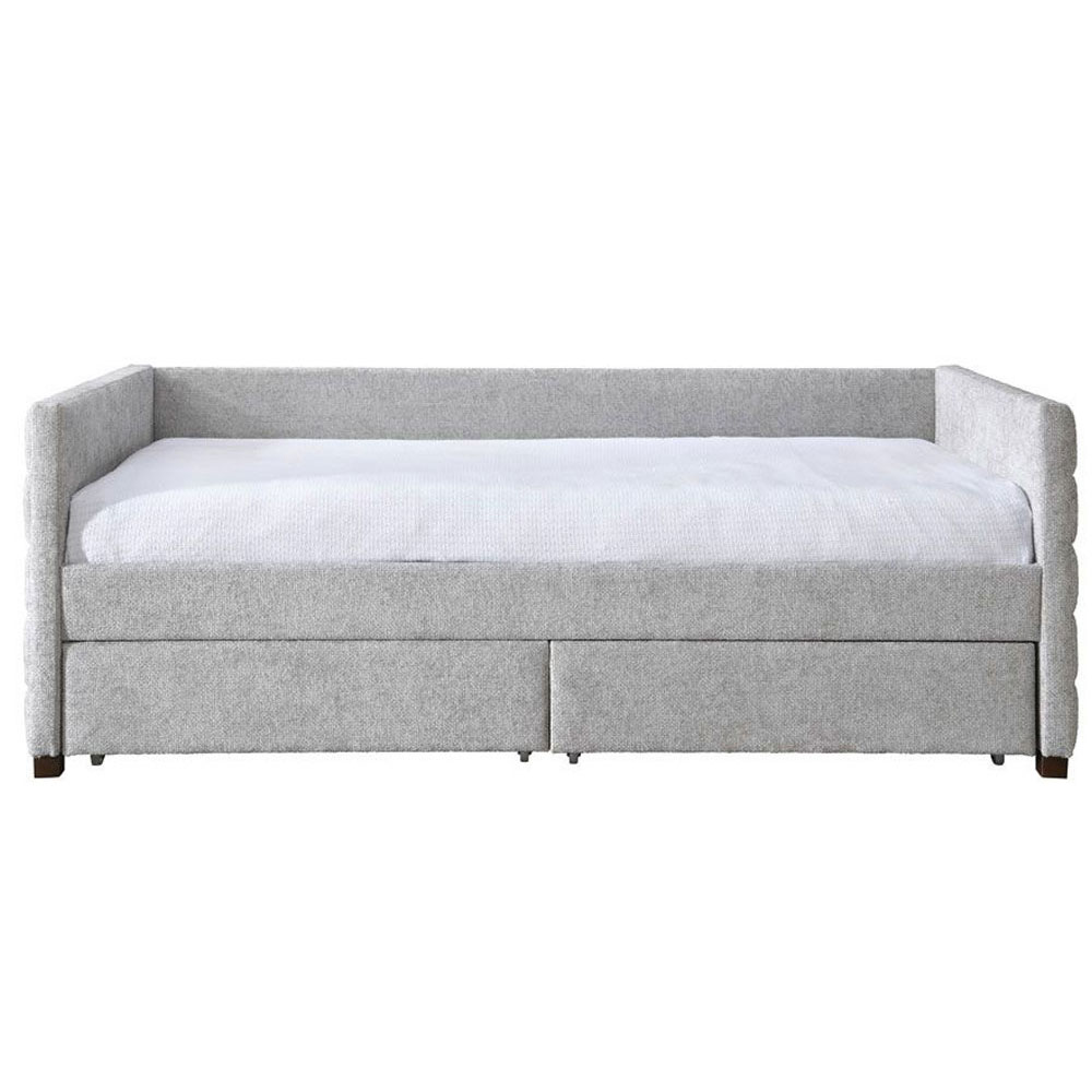 SUENO ΚΑΝΑΠΕΣ ΚΡΕΒΑΤΙ (ΓΙΑ ΣΤΡΩΜΑ 90x190cm) ΓΚΡΙ ΑΝΟΙΧΤΟ 209x99.5x76 - Image 4