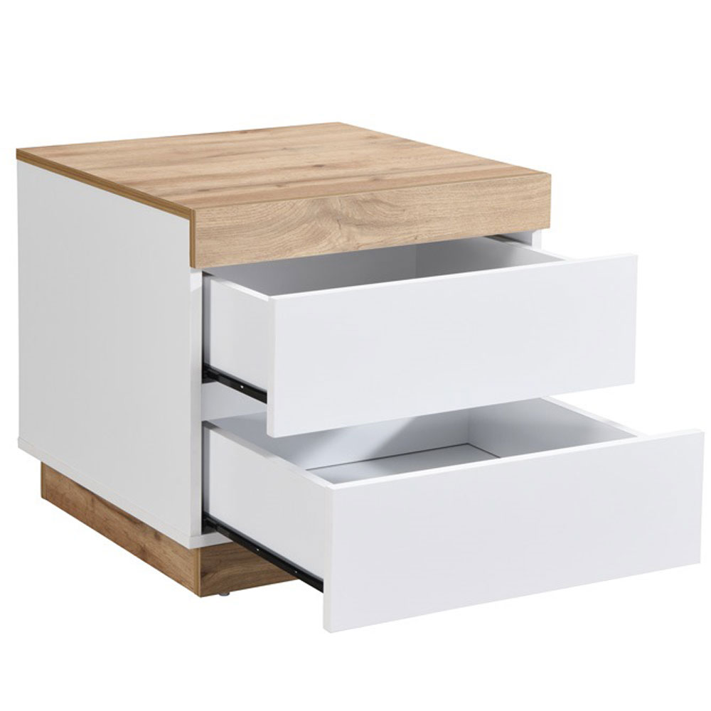 CASA ΚΟΜΟΔΙΝΟ 2ΣΥΡΤΑΡΙΑ ΛΕΥΚΟ ΦΥΣΙΚΟ 50x50x50 - Image 2