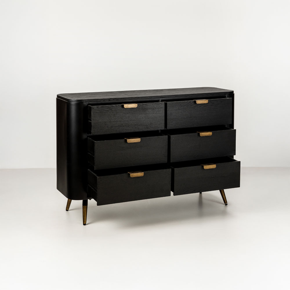 COLOMBO ΣΥΡΤΑΡΙΕΡΑ ΜΑΥΡΟ ΧΡΥΣΟ 118x39x77cm - Image 3