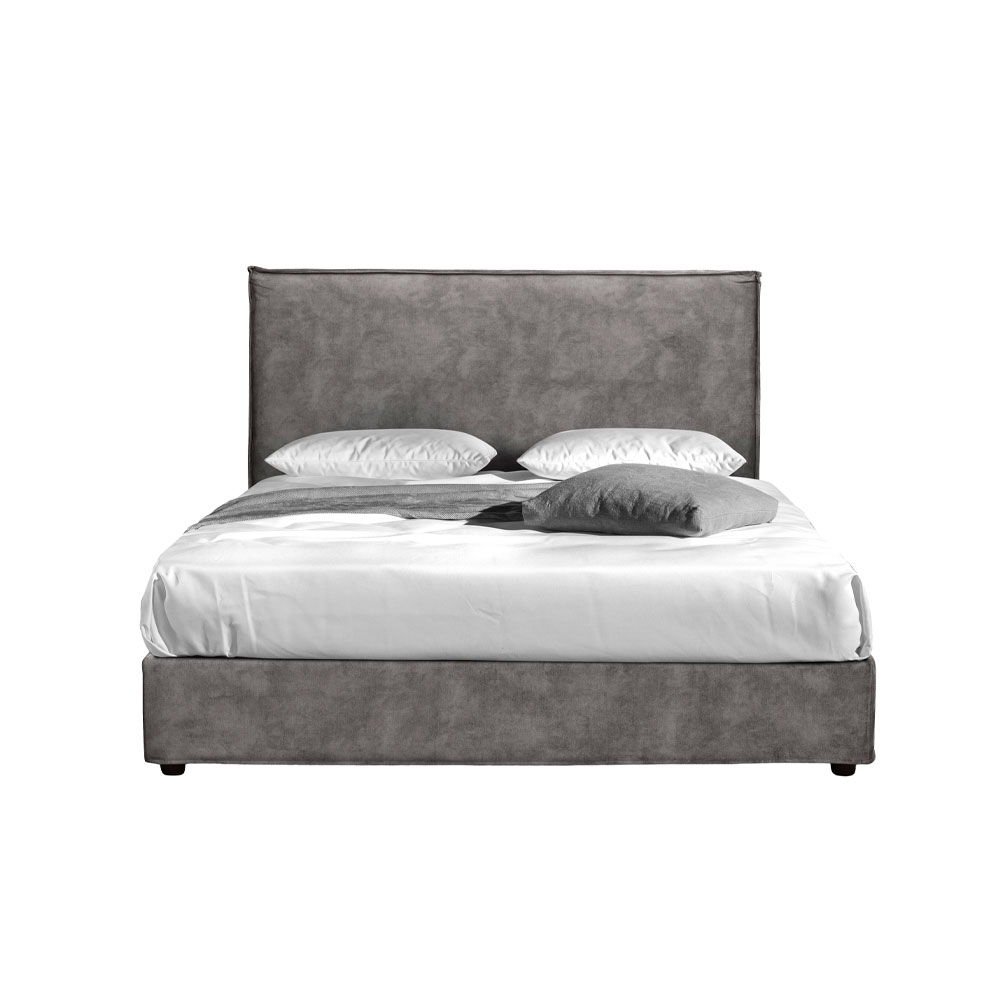 DOMUS ΚΡΕΒΑΤΙ (ΓΙΑ ΣΤΡΩΜΑ 160x200cm) SILVER ΓΚΡΙ 210x160x115 - Image 2