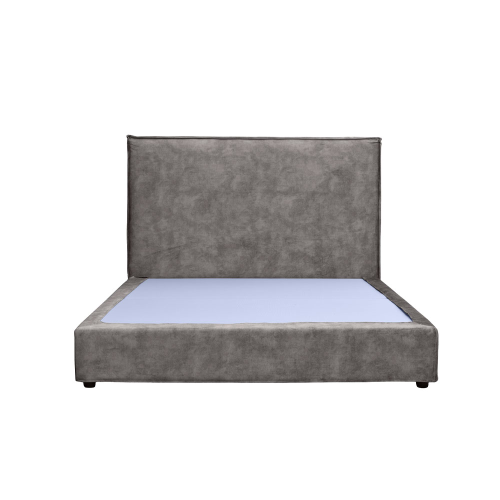DOMUS ΚΡΕΒΑΤΙ (ΓΙΑ ΣΤΡΩΜΑ 160x200cm) SILVER ΓΚΡΙ 210x160x115 - Image 4