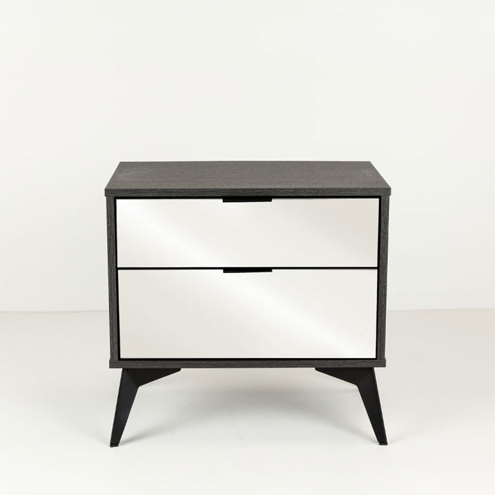 SPECCHIO ΚΟΜΟΔΙΝΟ 2ΣΥΡΤΑΡΙΑ ΜΑΥΡΟ OAK ΚΑΘΡΕΠΤΗΣ 58x39x55