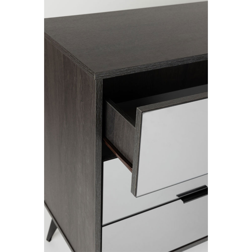 SPECCHIO ΣΥΡΤΑΡΙΕΡΑ 6ΣΥΡΤΑΡΙΑ ΜΑΥΡΟ OAK ΚΑΘΡΕΠΤΗΣ 120x39x80 - Image 4