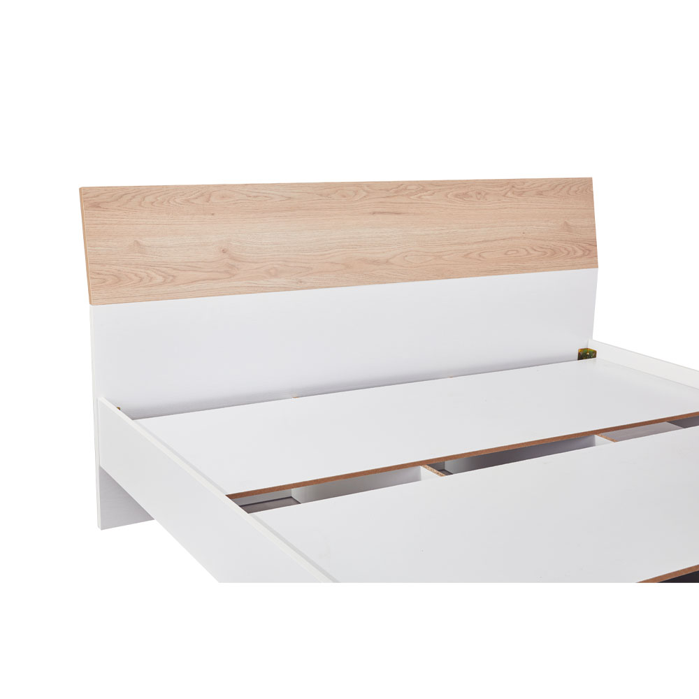 LUCIDO ΚΡΕΒΑΤΙ ΛΕΥΚΟ OAK ΦΥΣΙΚΟ 162x202x88 - Image 3