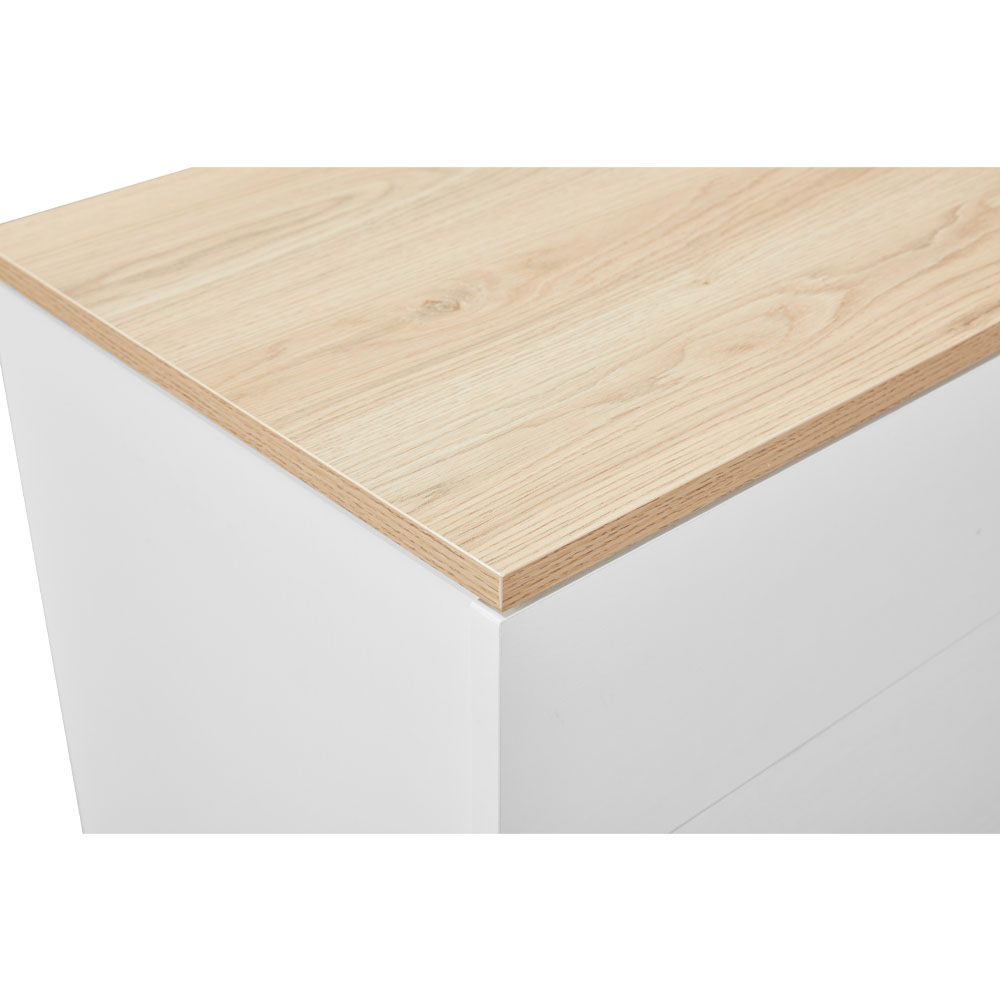 LUCIDO ΚΟΜΟΔΙΝΟ 2ΣΥΡΤΑΡΙΑ ΛΕΥΚΟ OAK ΦΥΣΙΚΟ 58x39x44.5 - Image 5