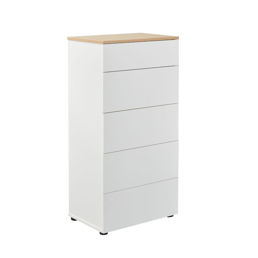 LUCIDO ΣΥΡΤΑΡΙΕΡΑ 5ΣΥΡΤΑΡΙΑ ΛΕΥΚΟ OAK ΦΥΣΙΚΟ 58x39x116.5