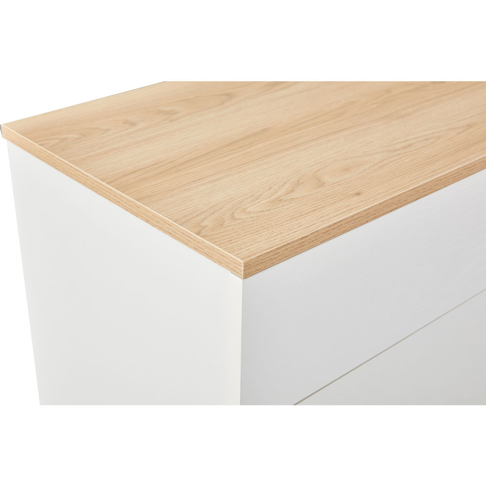 LUCIDO ΣΥΡΤΑΡΙΕΡΑ 5ΣΥΡΤΑΡΙΑ ΛΕΥΚΟ OAK ΦΥΣΙΚΟ 58x39x116.5 - Image 5